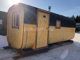 Баня-бочка квадро 5 м «Гелия» с доставкой в Смоленскую область